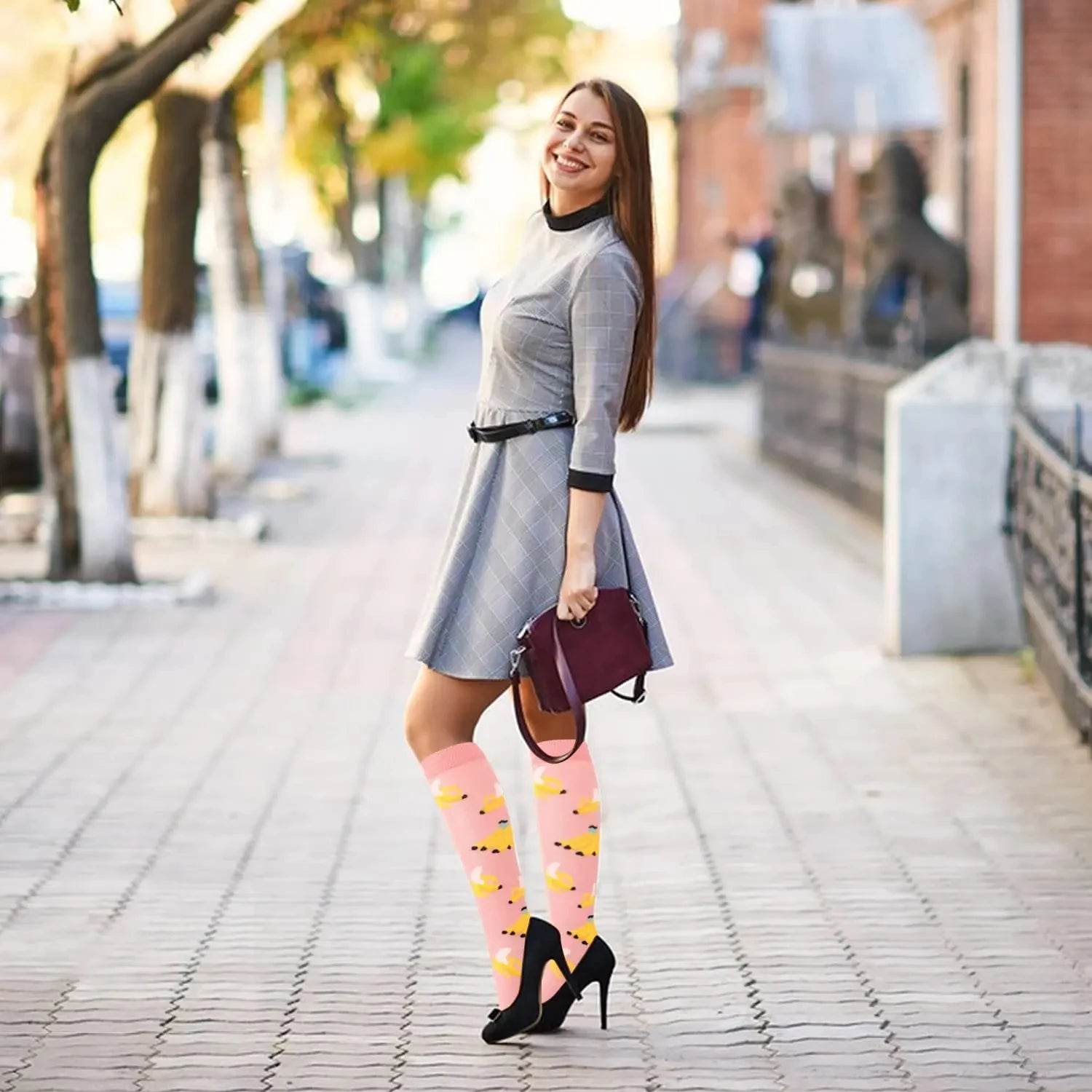 Compression Socks For Men Women With Varicose Veins Blood Circulation Sports Socks For Outdoor Hiking Exercise Running Cycling