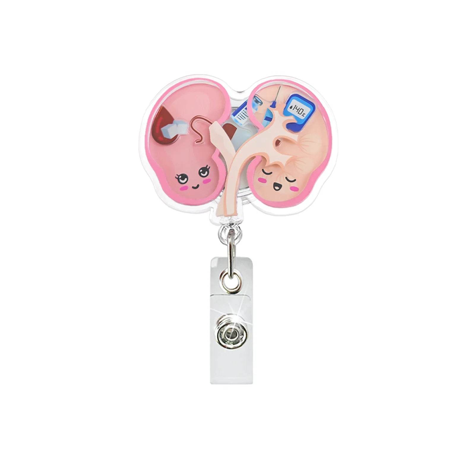 Badge Reel Lightweight Retractable Badge Clip Id Card Holder Kidney 1