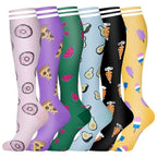 6 Pairs of Men and Women Compression Socks - Ideal for Running, Soccer, and Everyday Comfort!