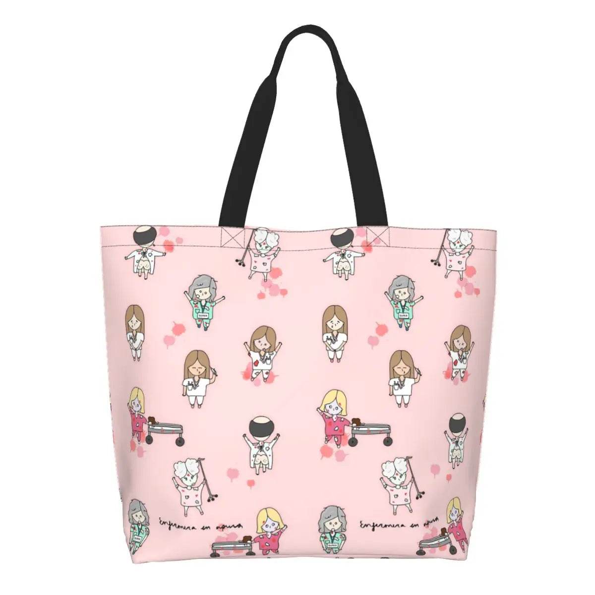 Spacious Eco-Friendly Healthcare Tote Bag with Durable Handles and Secure Zipper Closure 16 50x40x15 cm