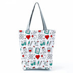 Playful Cartoon Nurse Print Foldable Shoulder Bags with Large Capacity – Eco-Friendly Tote for Shopping, Travel &amp; Beach hl1513 Nurse Handbag