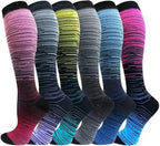 6 Pairs of Men and Women Compression Socks - Ideal for Running, Soccer, and Everyday Comfort!