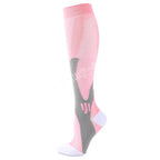 Compression Socks Running Sports Socks Medical Nursing 20-30mmhg for Flight Travel Pregnancy Edema Diabetes Varicose Veins Socks YSZ02-Pink