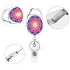 Pelsone Retractable ID Badge Holder Keychain for Students and Professionals