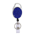 Stunning Color Crystal Rhinestones Badge Reel Blue
