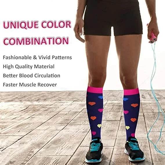 Compression Socks For Men Women With Varicose Veins Blood Circulation Sports Socks For Outdoor Hiking Exercise Running Cycling