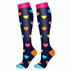 Men Women Socks Compression Socks Elastic Sports Beautiful Leg Nurse Stocking Jogging Climbing Cycling Flight Excercise 19