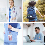 New Design 1 Piece Glitter Retractable Nurse Badge Reel Inspiring Phrase Name Tag ID Card Holder Lanyard School Office Supply