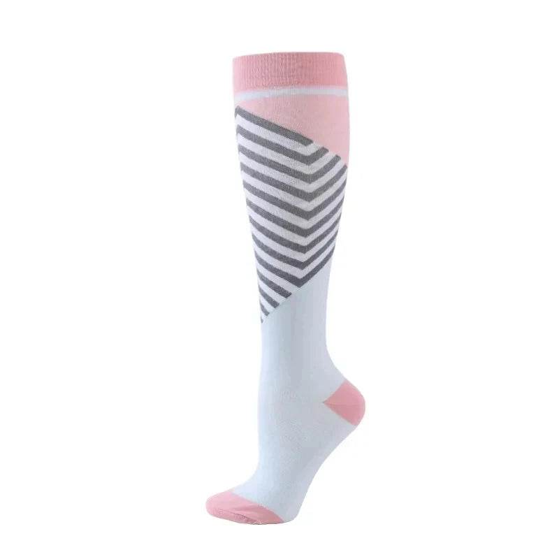 Compression Socks For Men Women To Resist Fatigue Varicose Edema Knee Height Of 20-30mmHg Running Basketball Hiking Sports Socks
