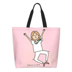 Spacious Eco-Friendly Healthcare Tote Bag with Durable Handles and Secure Zipper Closure
