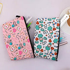 Nurse Pink Ribbon Life Cosmetic Bag Gift for Women Make Up Bag Travel Cosmetic Organizer Toiletry Bag Pencil Case