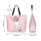 Spacious Eco-Friendly Healthcare Tote Bag with Durable Handles and Secure Zipper Closure