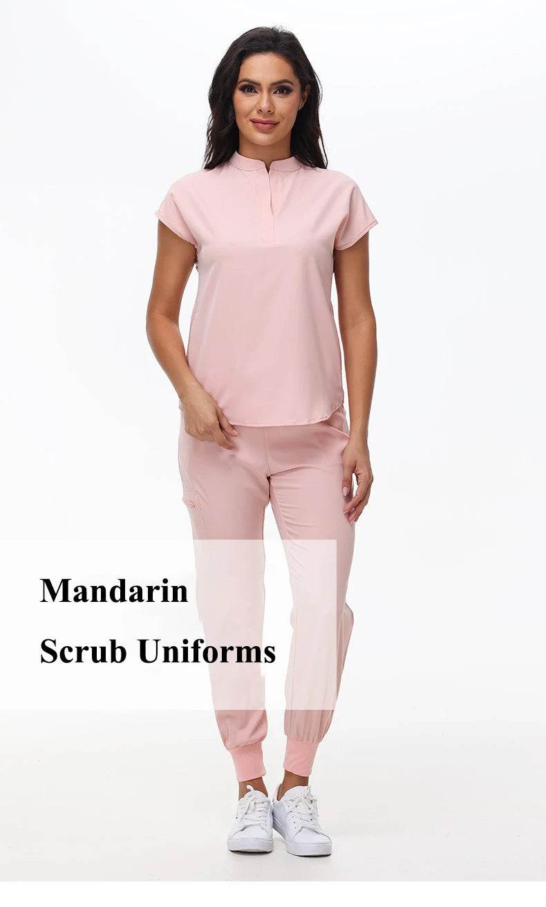 Hospital Scrubs Work Uniforms Short-sleeved Health Services Suits