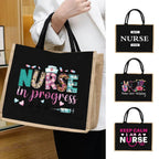 Burlap Shopping Bags Vintage Jute Imitation Sacks - Nurse Series