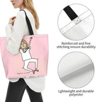 Spacious Eco-Friendly Healthcare Tote Bag with Durable Handles and Secure Zipper Closure