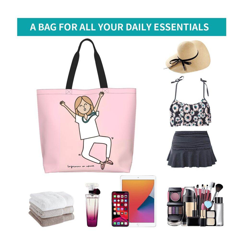 Spacious Eco-Friendly Healthcare Tote Bag with Durable Handles and Secure Zipper Closure