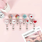 Easy To Pull Buckle Nurse Retractable Badge Reel ID Card Accessories Fashion Nurse ID Card Clips Simplicity Cute
