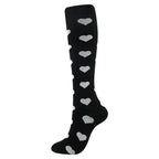 Compression Socks For Men Women To Resist Fatigue Varicose Edema Knee Height Of 20-30mmHg Running Basketball Hiking Sports Socks 33335