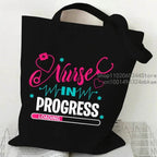 Nurse in Progress Loading Print Women Men Shoulder Bags Medicine Stethoscope Fashion Trend Travel Beach Bag Female Nurse Handbag