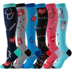 6 Pairs of Men and Women Compression Socks - Ideal for Running, Soccer, and Everyday Comfort!