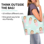 Spacious Eco-Friendly Healthcare Tote Bag with Durable Handles and Secure Zipper Closure