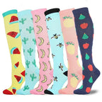 6 Pairs of Men and Women Compression Socks - Ideal for Running, Soccer, and Everyday Comfort!