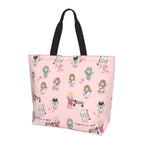 Spacious Eco-Friendly Healthcare Tote Bag with Durable Handles and Secure Zipper Closure