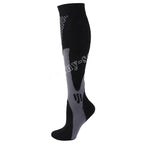 Compression Socks Running Sports Socks Medical Nursing 20-30mmhg for Flight Travel Pregnancy Edema Diabetes Varicose Veins Socks YSZ02-Black