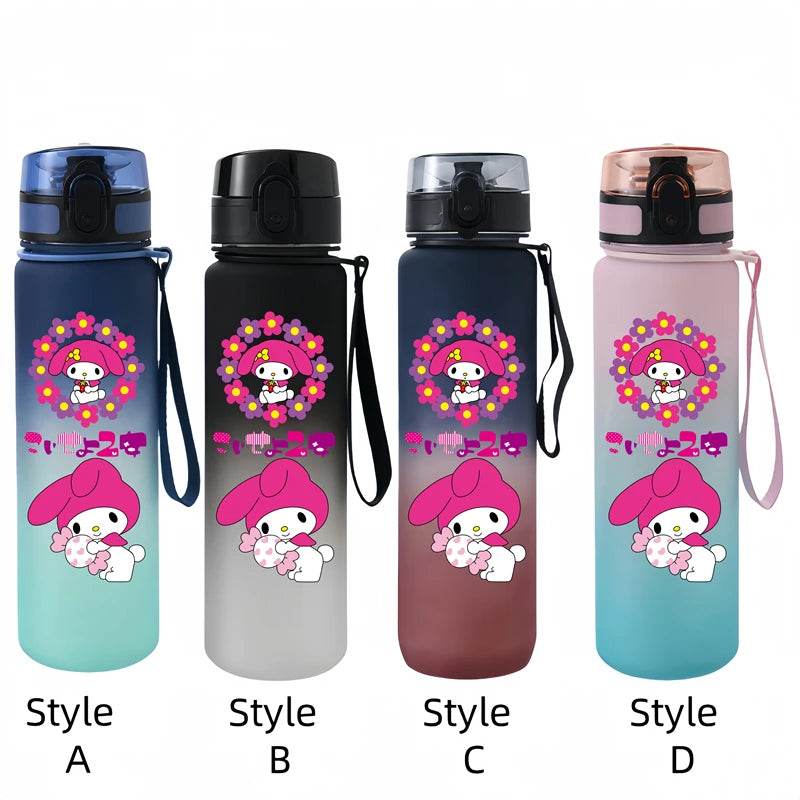 Sanrio 650ml Cartoon-Themed Portable Water Bottle – Large Capacity, Leak-Proof Plastic SA4