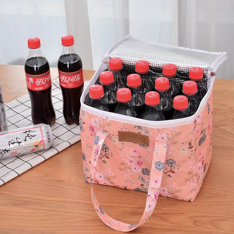 Portable Lunch Bag New Thermal Insulated Lunch Box Tote Cooler Functional Handbag Student Bento Pouch School Food Storage Bags