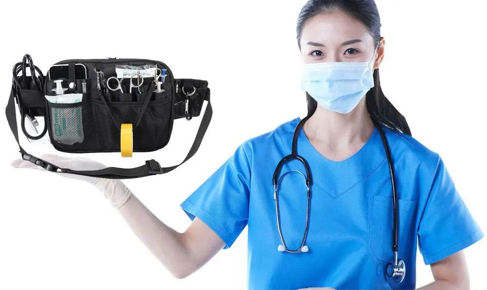 Utility Hip Bag Tool Belt Bag Nurse Waist Pouch Portable Nurse Fanny Pack Pouch Bags for Women and Men
