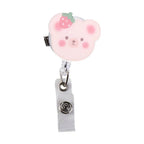 Bear Design 360° Rotating Retractable Badge Reel Clip for Nurses, Doctors, and School Supplies F