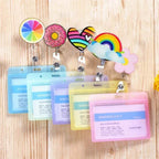 New Nurse Doctor Retractable Badge Reel with Horizontal Style Students ID Business Card Work Card Badge Holder Office Supplies