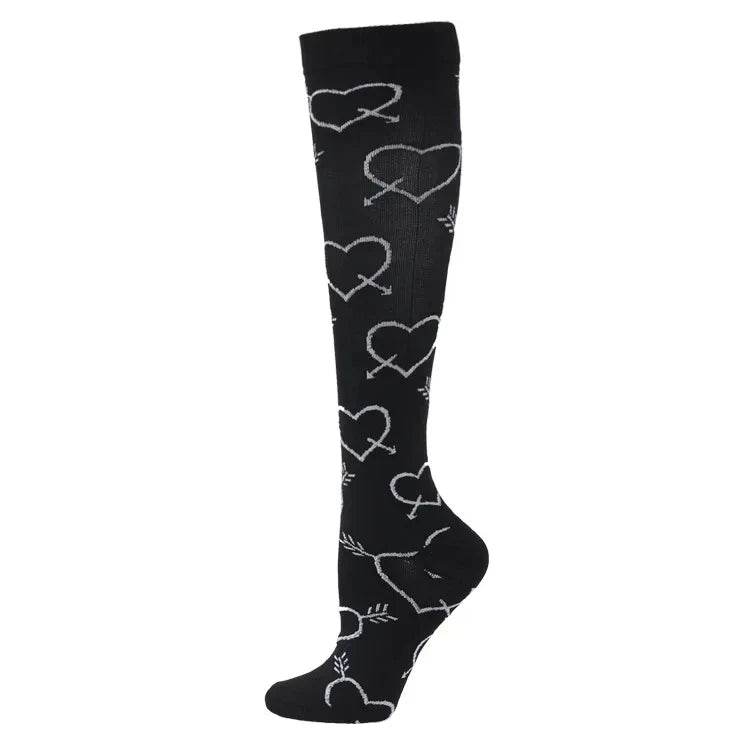 Compression Socks For Men Women To Resist Fatigue Varicose Edema Knee Height Of 20-30mmHg Running Basketball Hiking Sports Socks