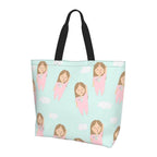 Spacious Eco-Friendly Healthcare Tote Bag with Durable Handles and Secure Zipper Closure