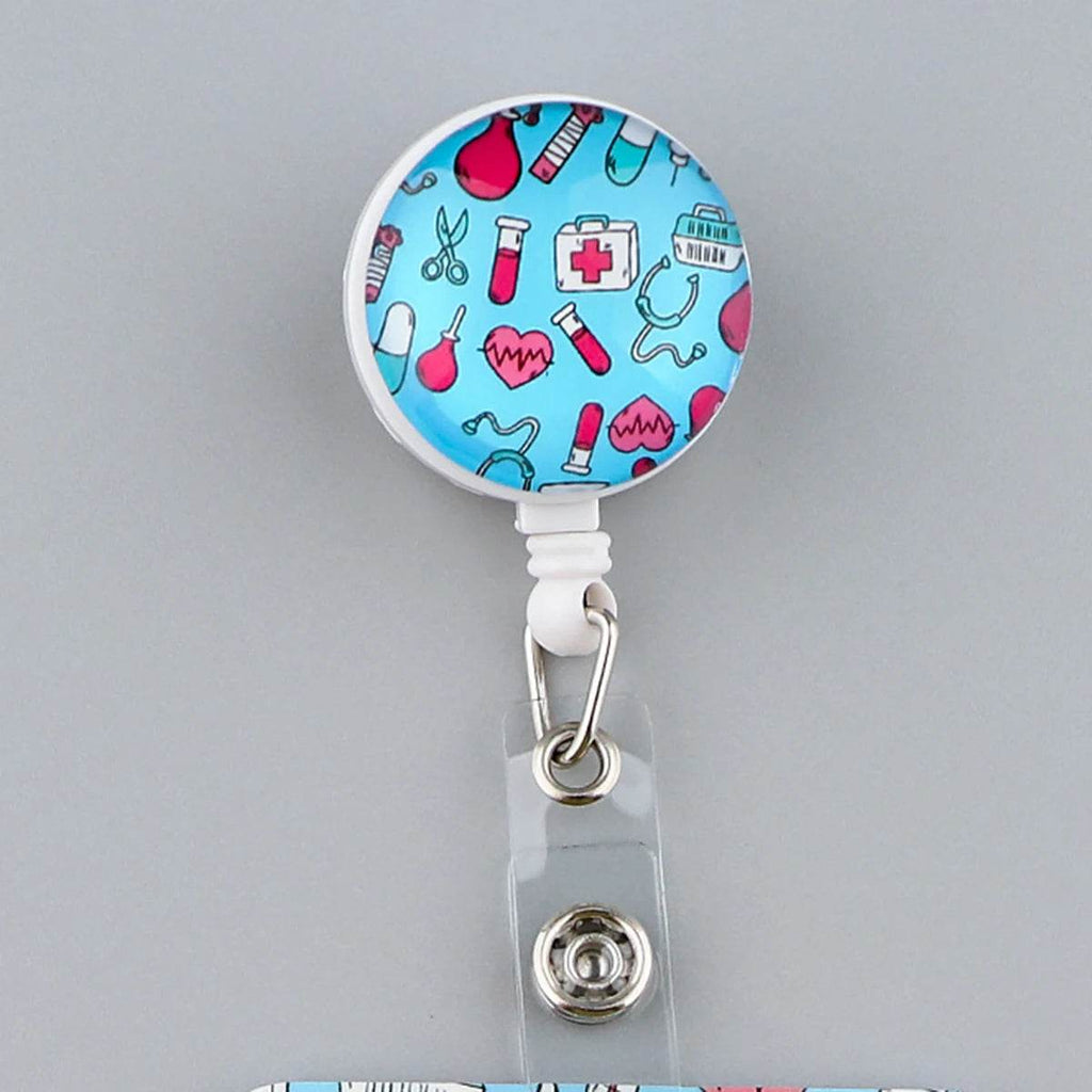 CB693 Grey's Anatomy Cartoon Pattern Retractable Nurse Badge Reel Holder Doctor Student ID Card Holder Exhibition Holder 11