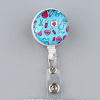 CB693 Grey's Anatomy Cartoon Pattern Retractable Nurse Badge Reel Holder Doctor Student ID Card Holder Exhibition Holder 11