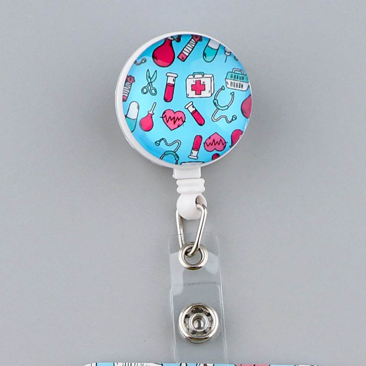 CB693 Grey's Anatomy Cartoon Pattern Retractable Nurse Badge Reel Holder Doctor Student ID Card Holder Exhibition Holder 11