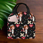 Portable Lunch Bag with Cartoon Nurse Design | Thermal Insulated Tote for Bento, School, and Food Storage 1