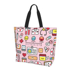 Spacious Eco-Friendly Healthcare Tote Bag with Durable Handles and Secure Zipper Closure