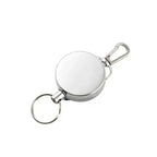 1pcs Extendable Metal Key Chain Ring Belt Clip Pull Keyring Retracting ID Card Lanyards Id Badge Holder Badge Clip 4 no clip