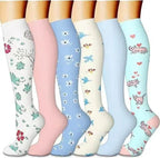6 Pairs of Men and Women Compression Socks - Ideal for Running, Soccer, and Everyday Comfort!