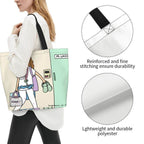 Spacious Eco-Friendly Healthcare Tote Bag with Durable Handles and Secure Zipper Closure