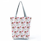 Playful Cartoon Nurse Print Foldable Shoulder Bags with Large Capacity – Eco-Friendly Tote for Shopping, Travel &amp; Beach hl1238 Nurse Handbag