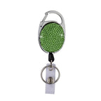 Stunning Color Crystal Rhinestones Badge Reel Green