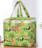 Portable Lunch Bag New Thermal Insulated Lunch Box Tote Cooler Functional Handbag Student Bento Pouch School Food Storage Bags green farm