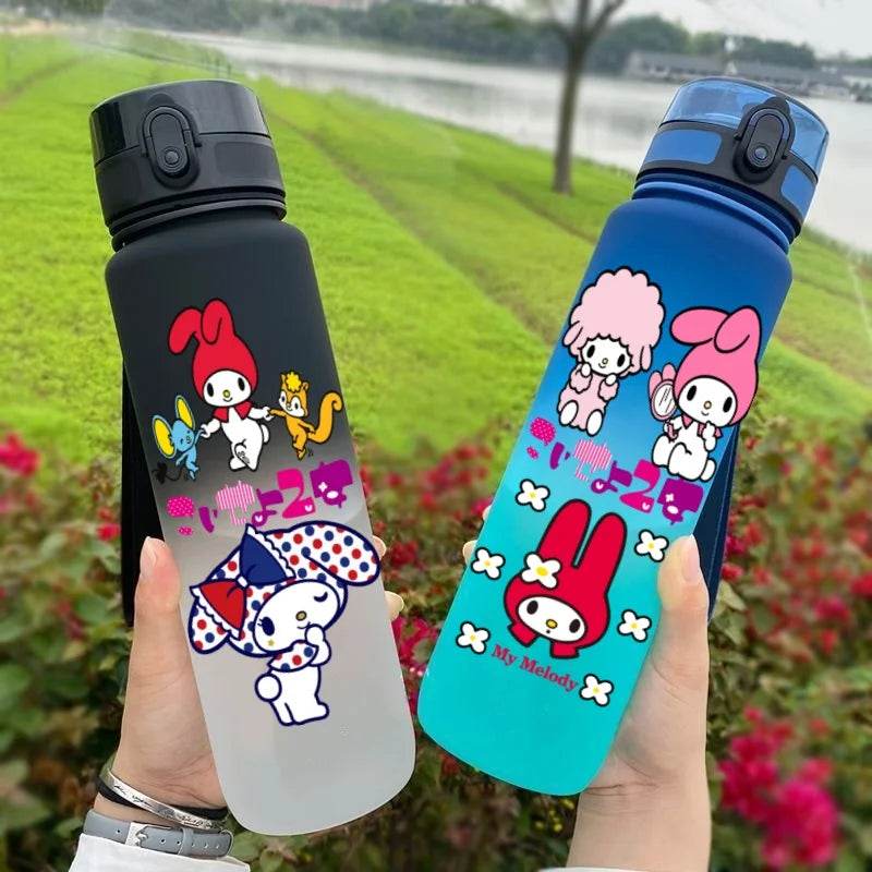 Sanrio 650ml Cartoon-Themed Portable Water Bottle – Large Capacity, Leak-Proof Plastic