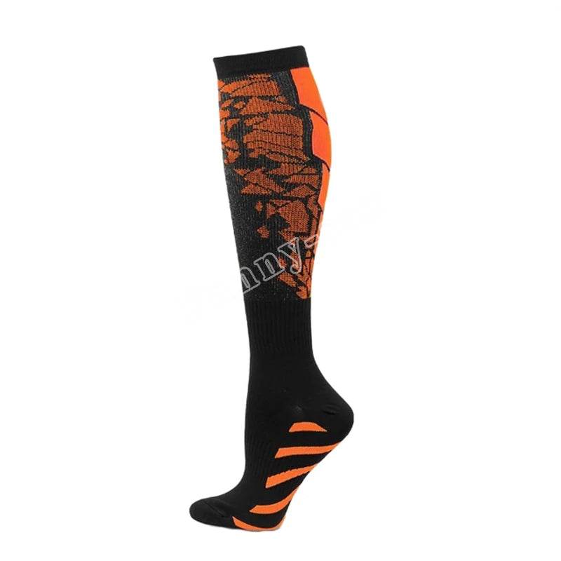Compression Socks Running Sports Socks Medical Nursing 20-30mmhg for Flight Travel Pregnancy Edema Diabetes Varicose Veins Socks YS001-173-Orange