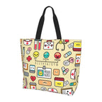 Spacious Eco-Friendly Healthcare Tote Bag with Durable Handles and Secure Zipper Closure