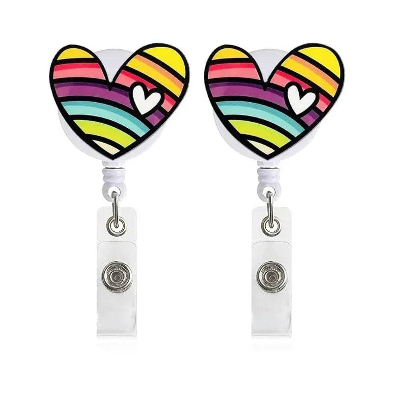 New Nurse Doctor Retractable Badge Reel with Horizontal Style Students ID Business Card Work Card Badge Holder Office Supplies